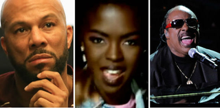 Common (Charles Norfleet/Getty Images); Lauryn Hill (YouTube); Stevie Wonder (AFP/Getty Images)